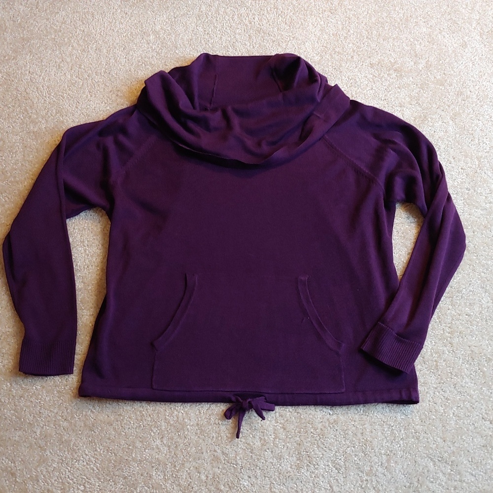 NWOT Eric & Lani purple cowl neck sweater